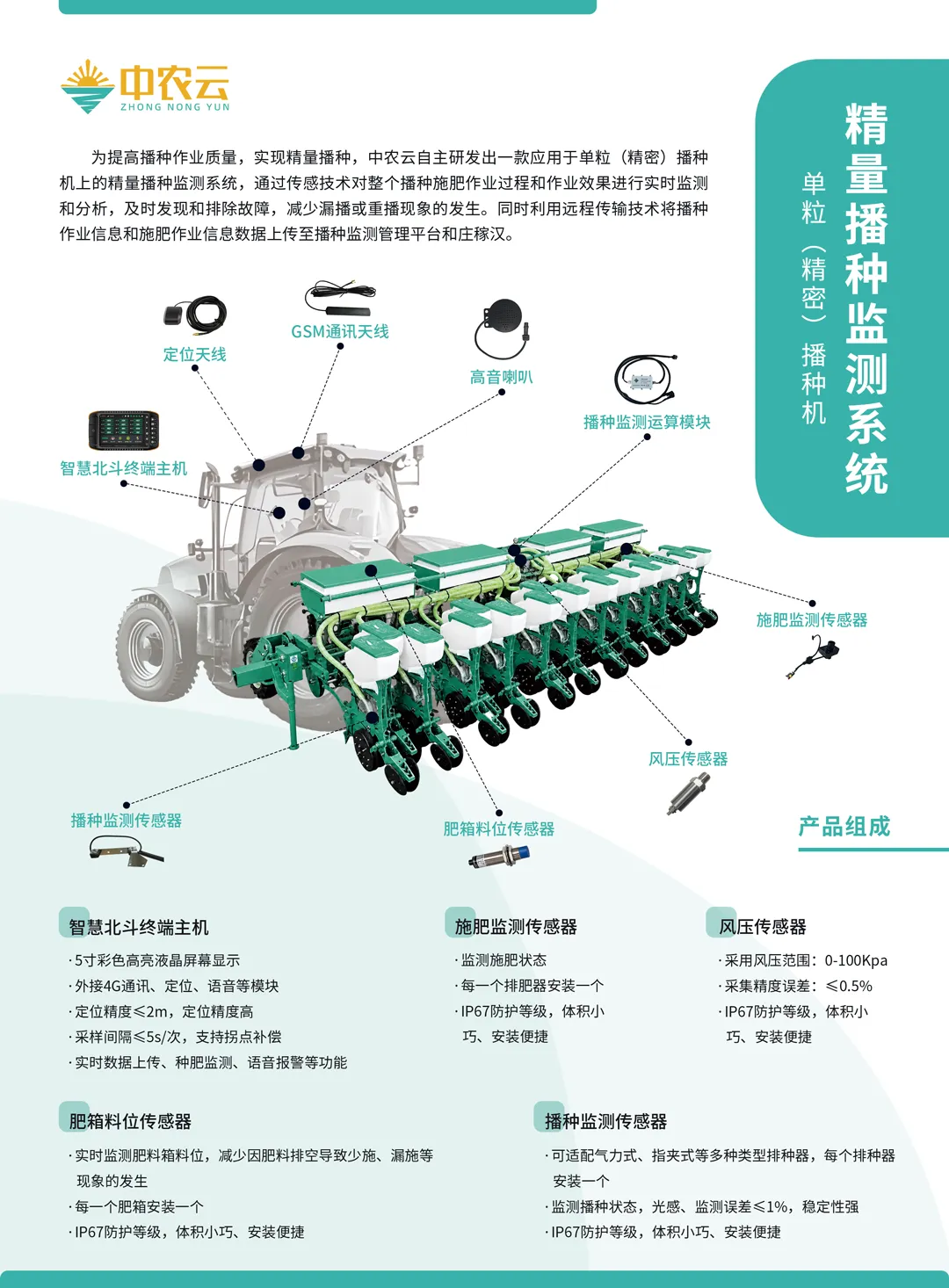 精量播种监测系统 单粒（精密）播种机 产品介绍